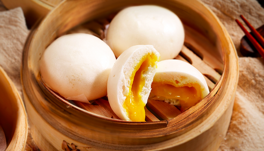 Steamed Buns with Preserved Egg Yolk Paste